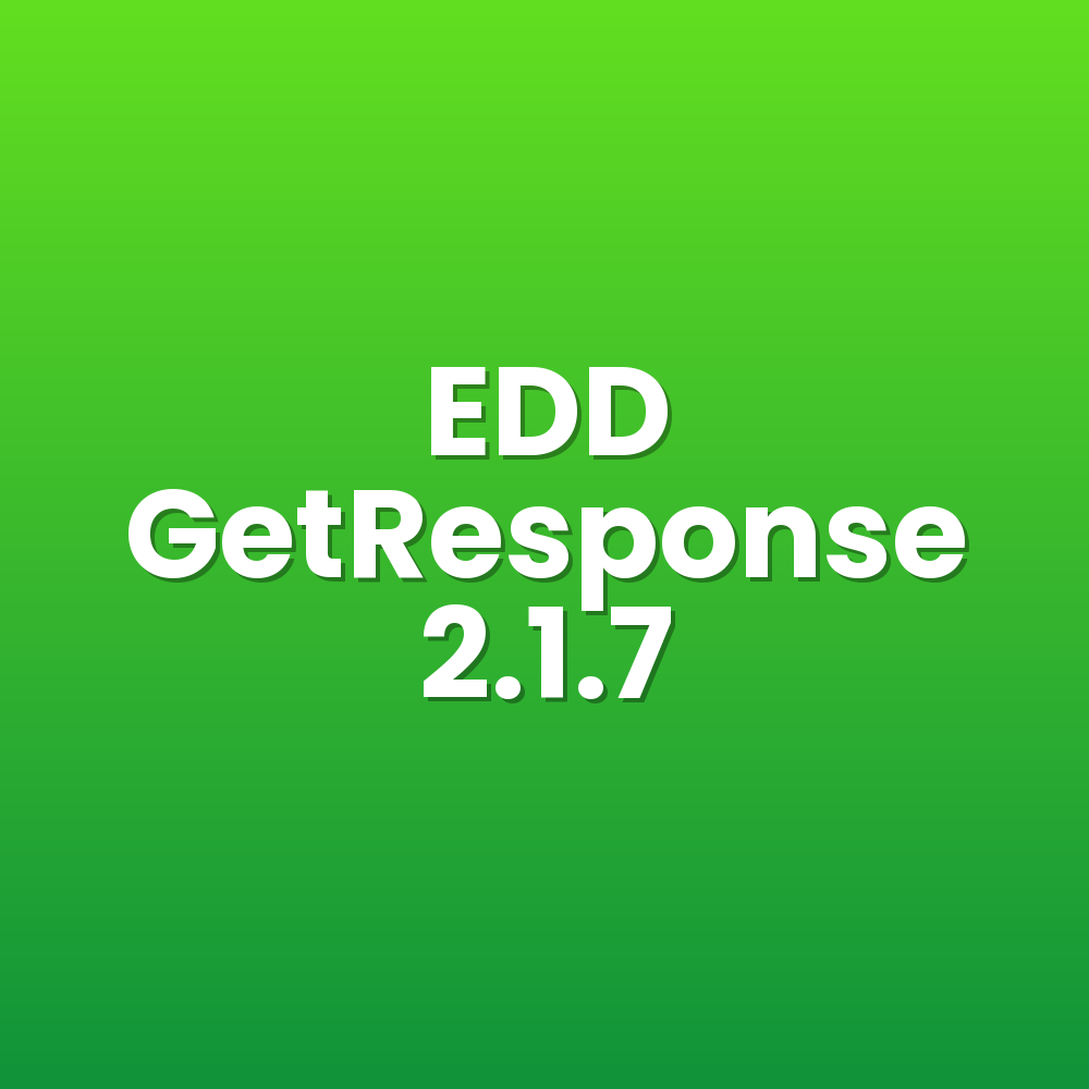 EDD GetResponse 2.1.7