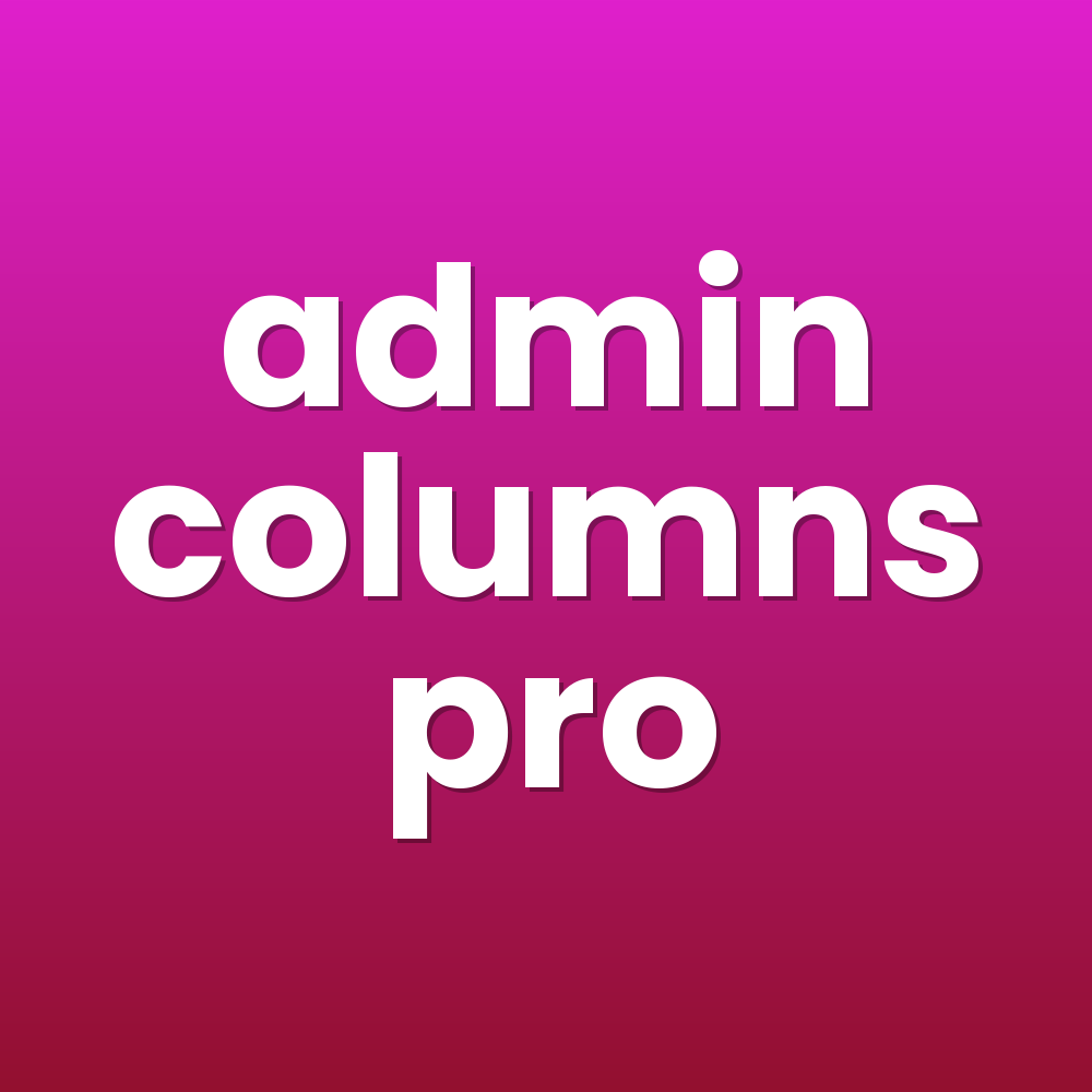 admin columns pro