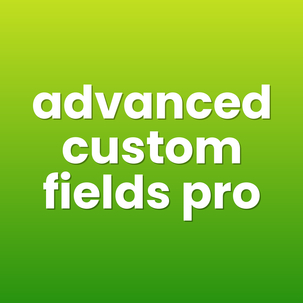 advanced custom fields pro