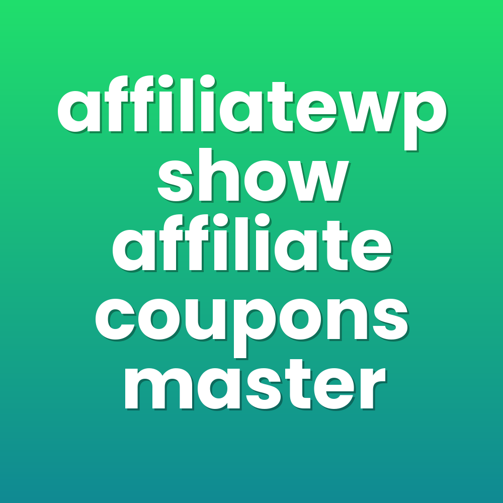 affiliatewp show affiliate coupons master