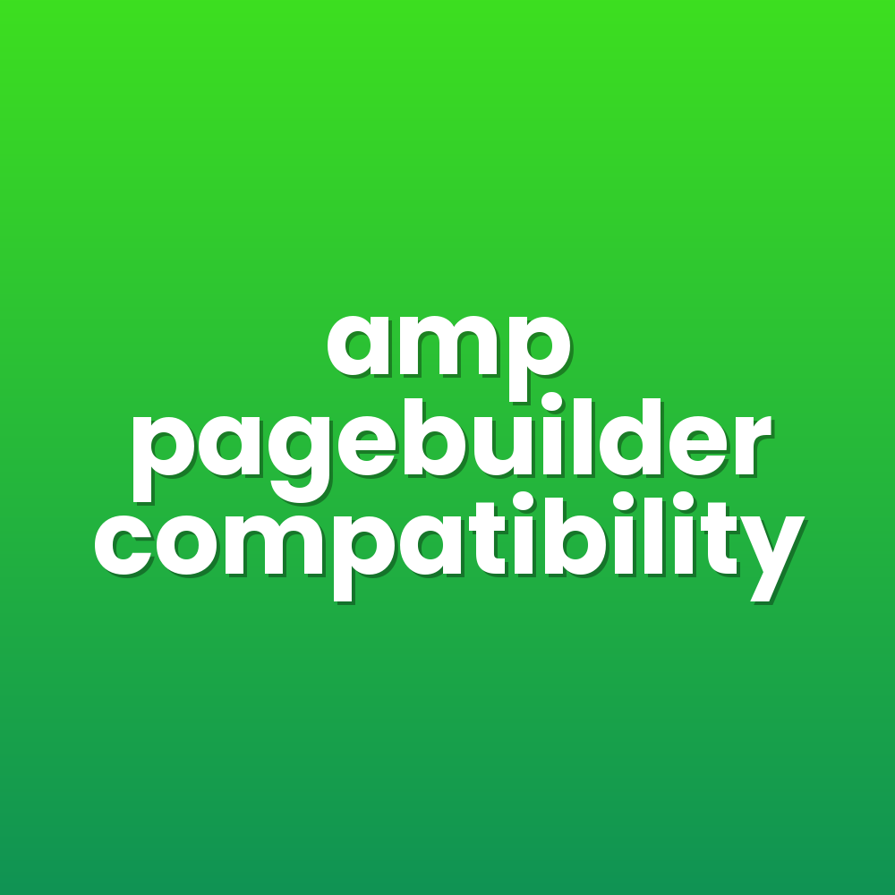 amp pagebuilder compatibility