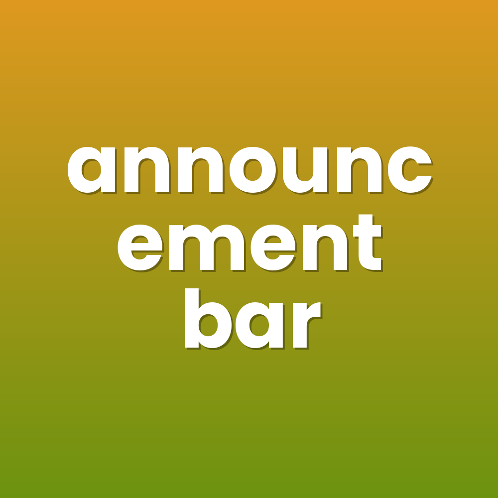 announcement bar