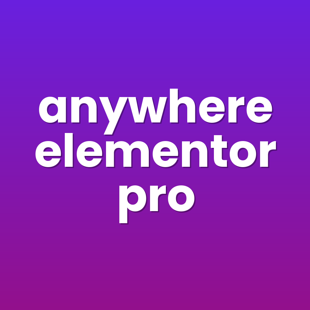 anywhere elementor pro