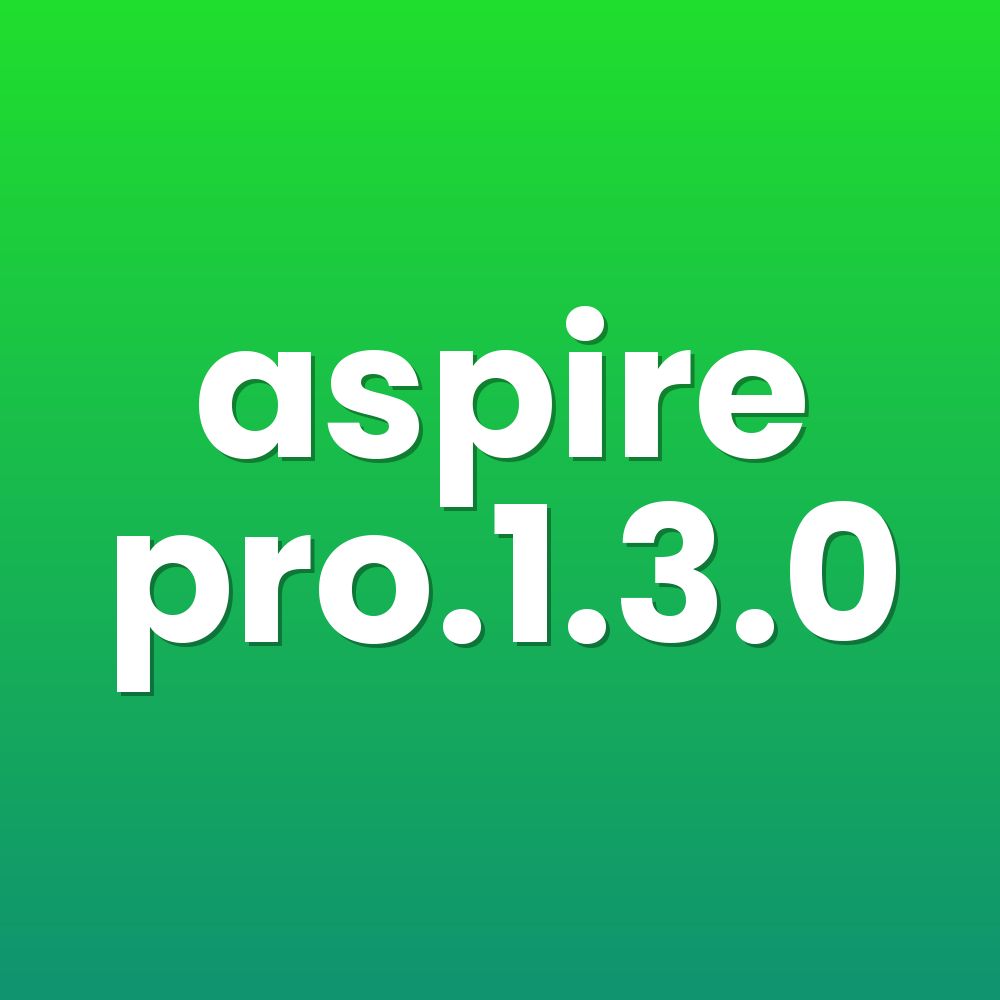 aspire pro.1.3.0