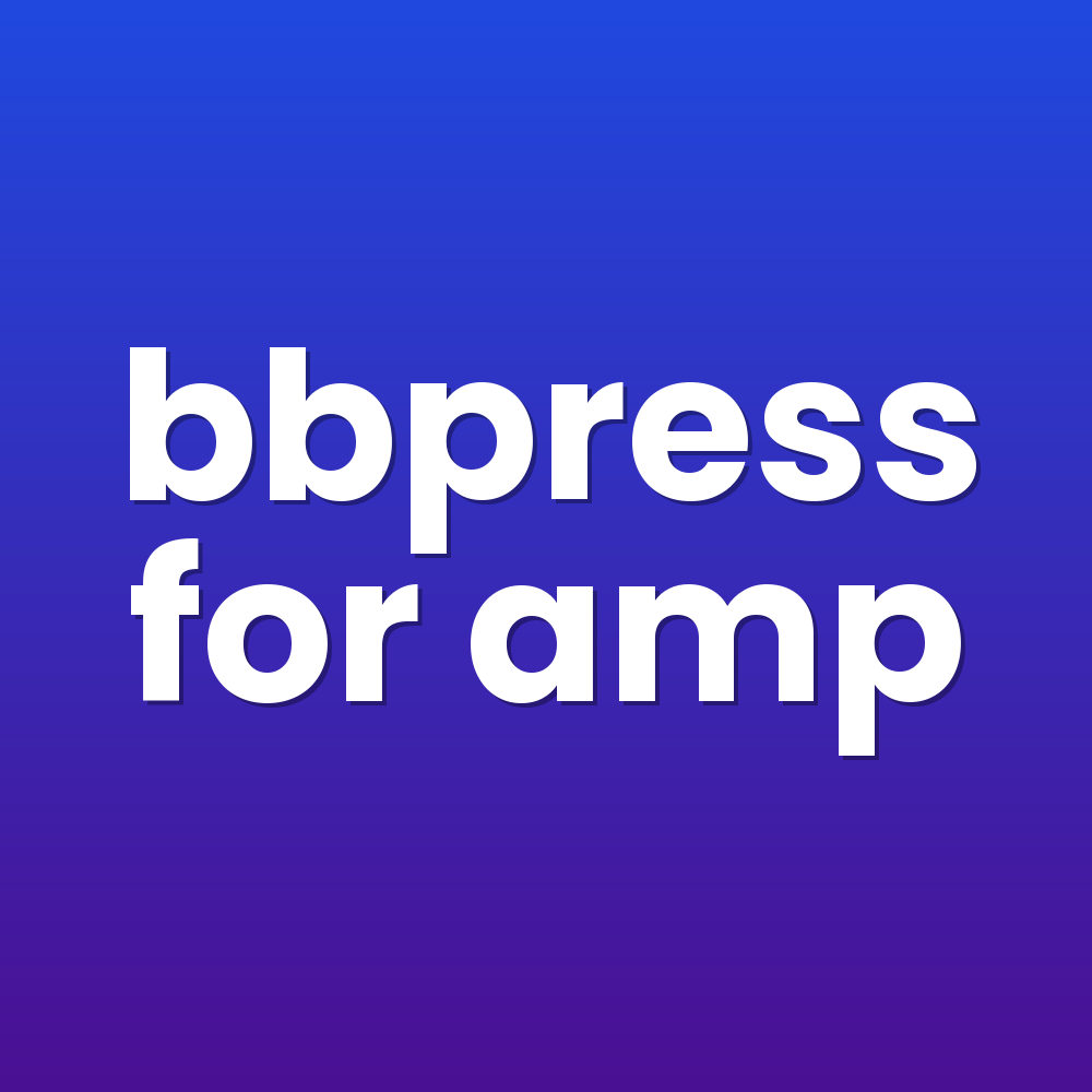 bbpress for amp