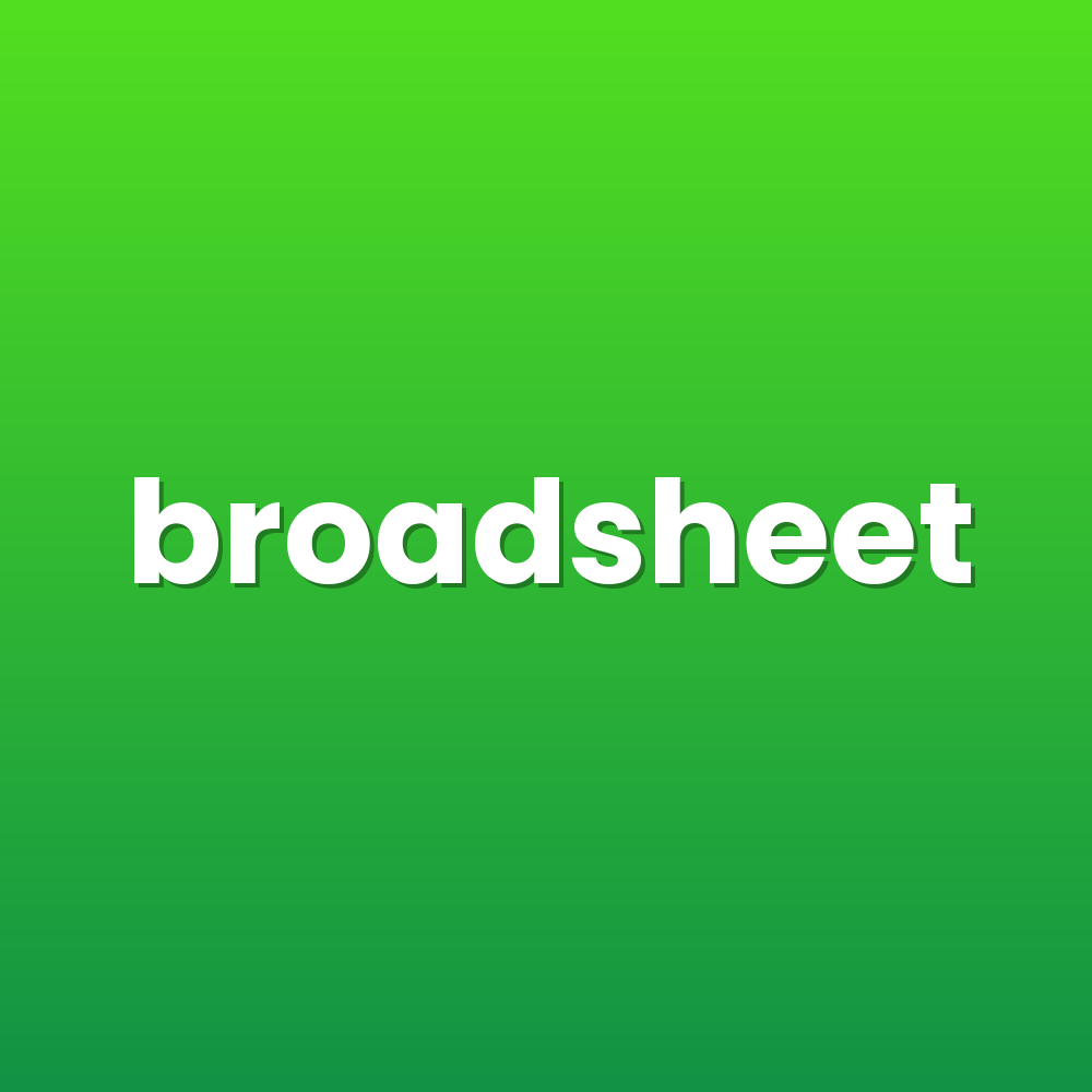 broadsheet