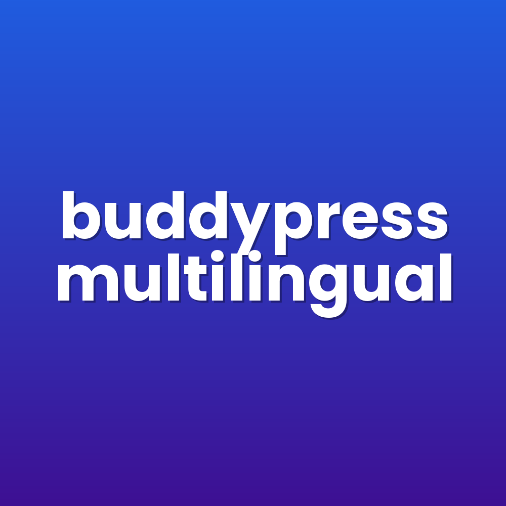 buddypress multilingual