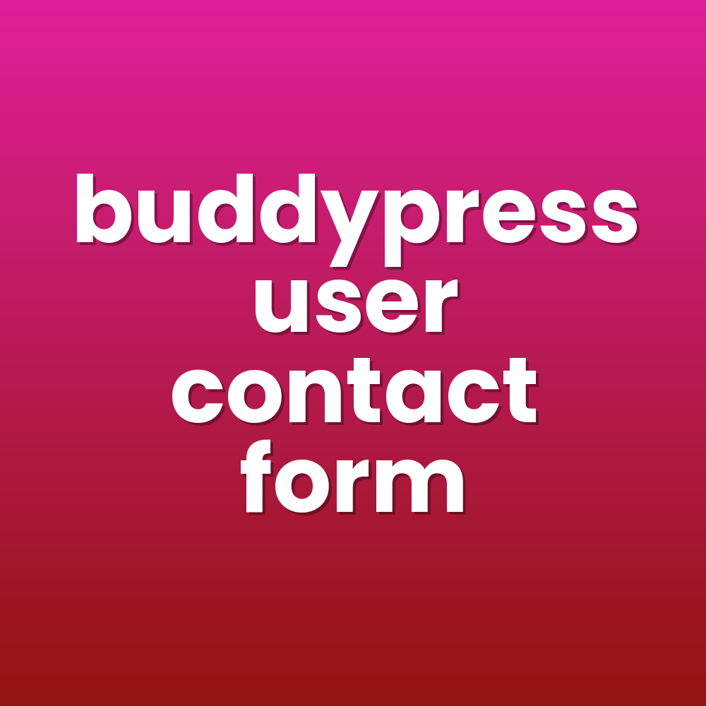 buddypress user contact form