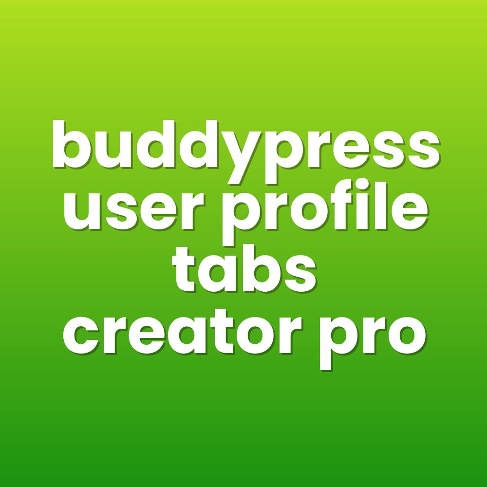 buddypress user profile tabs creator pro