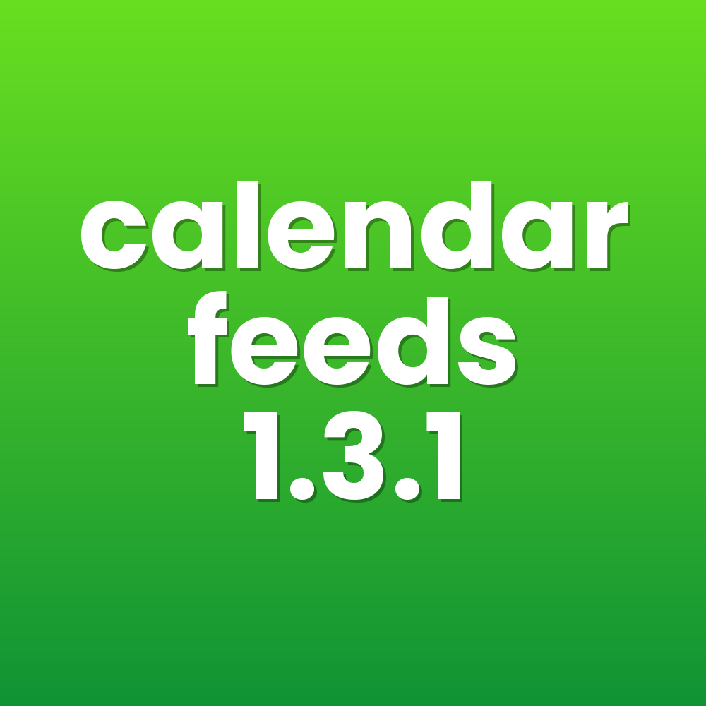 calendar feeds 1.3.1