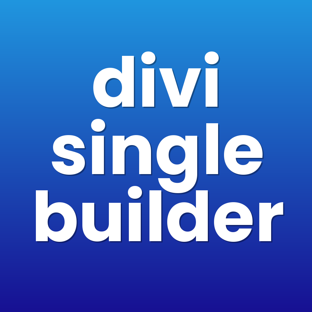 divi single builder
