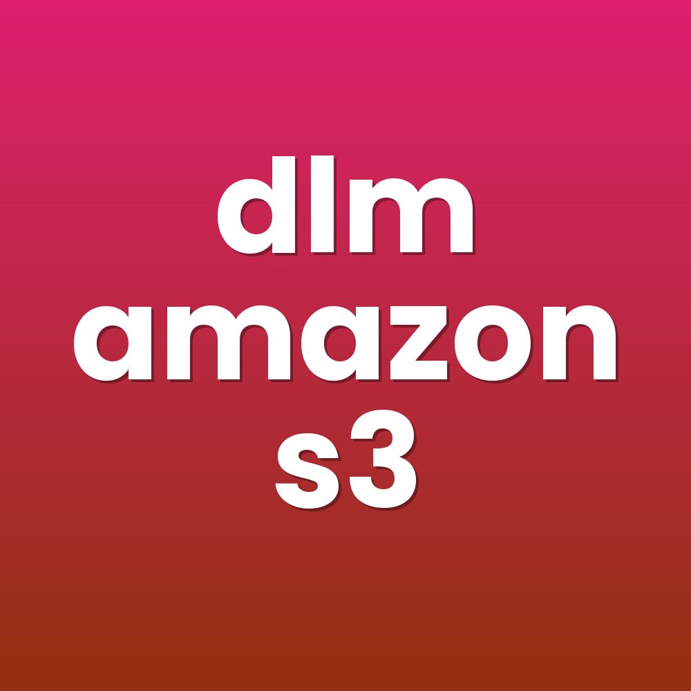 dlm amazon s3