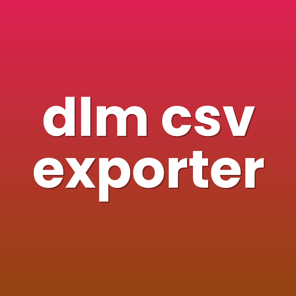 dlm csv exporter