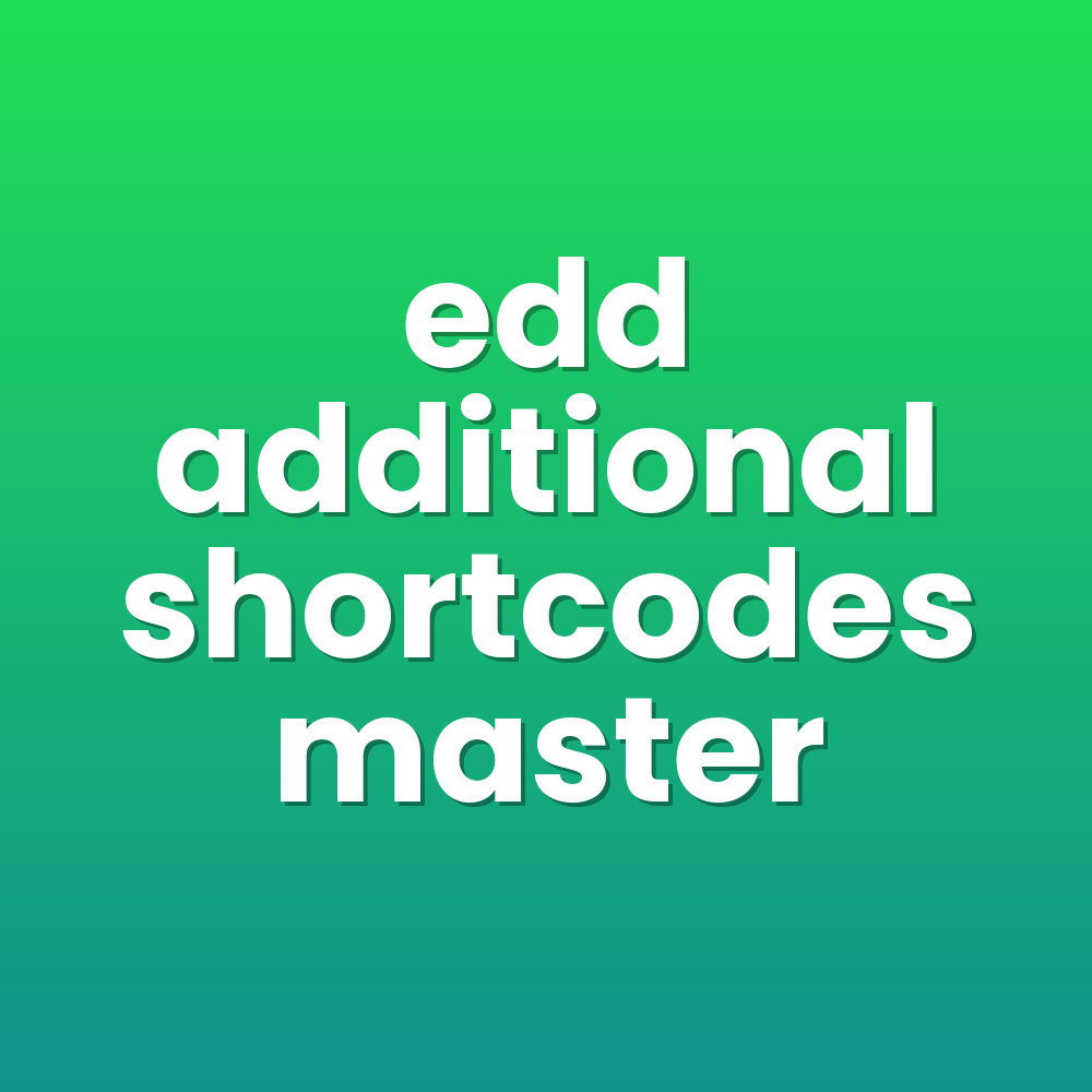 edd additional shortcodes master