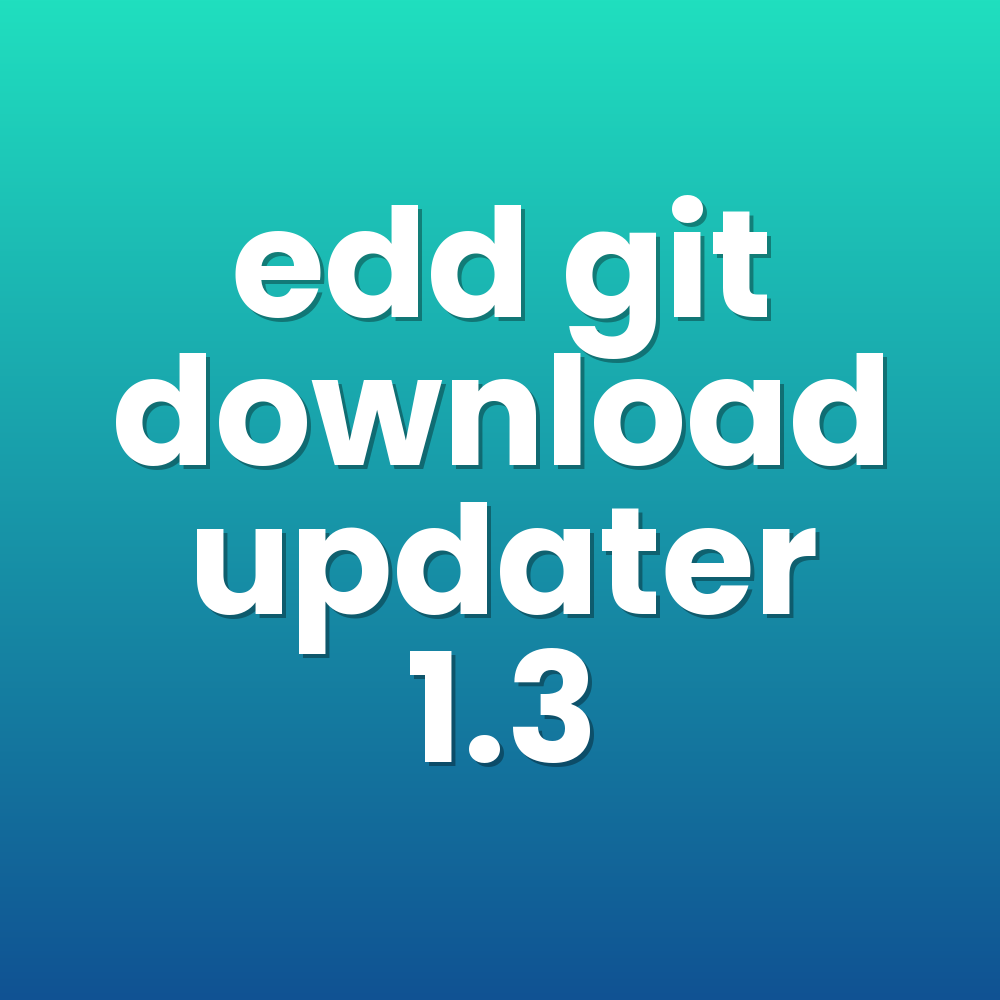 edd git download updater 1.3