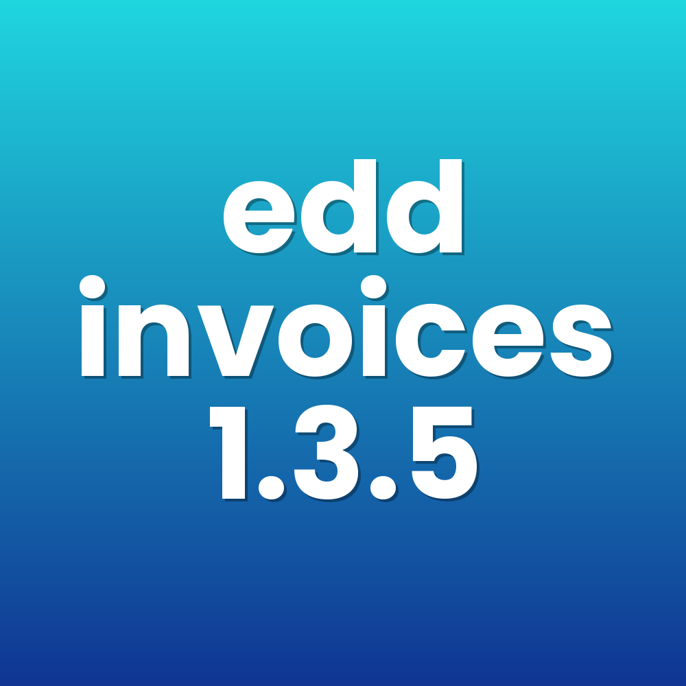 edd invoices 1.3.5