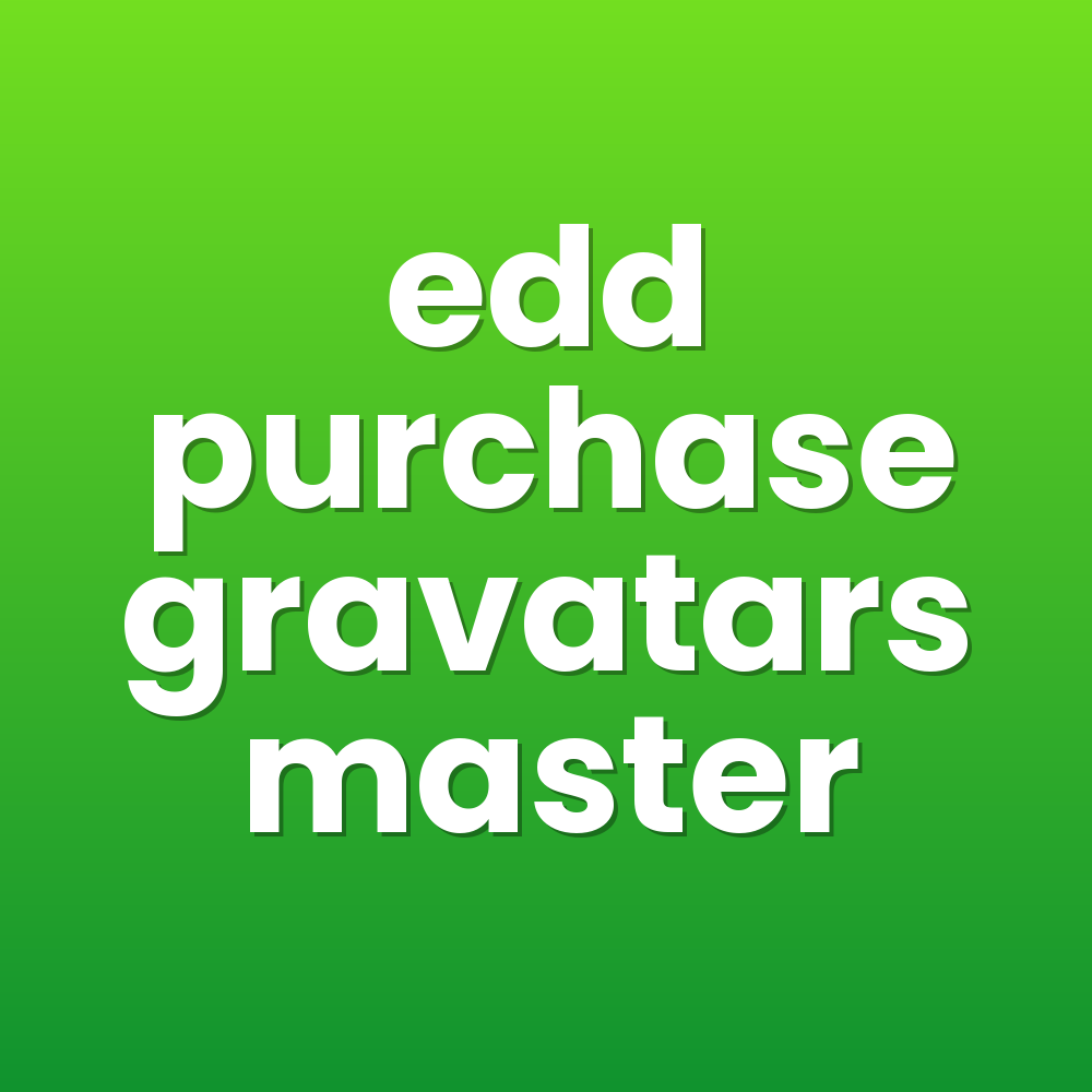 edd purchase gravatars master