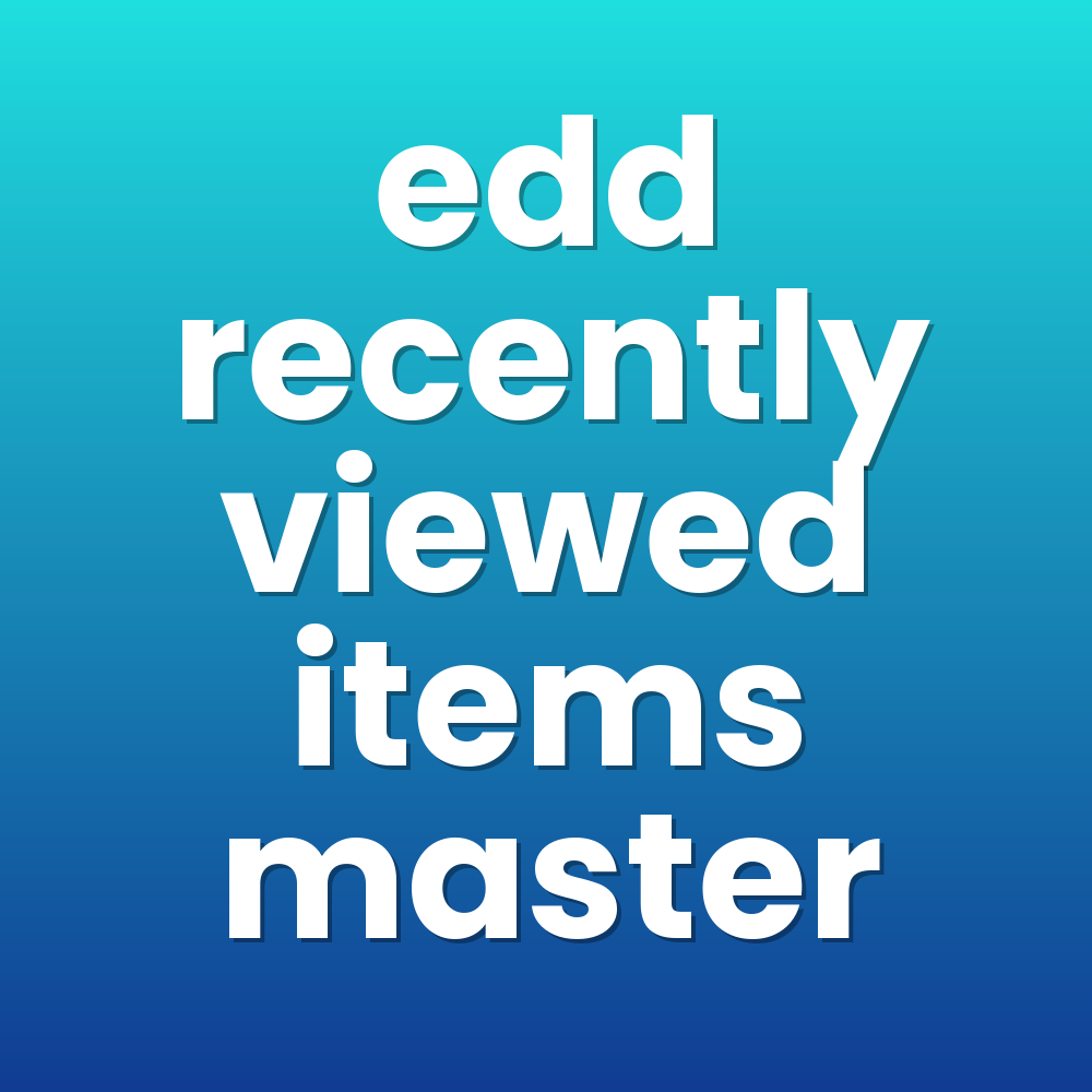 edd recently viewed items master
