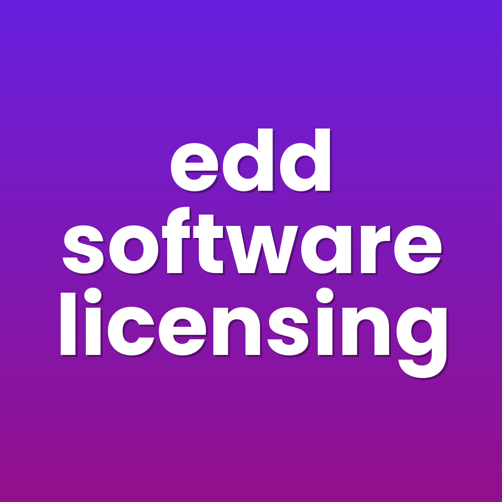 edd software licensing