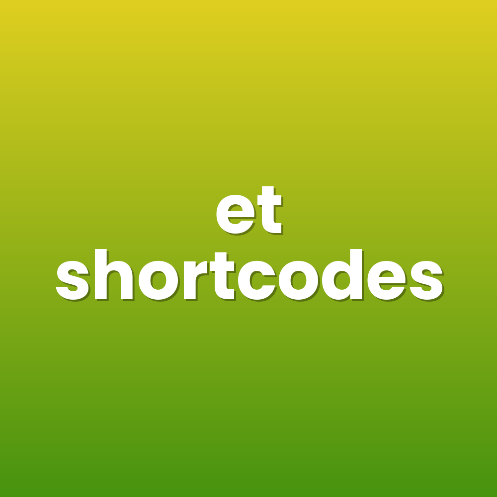 et shortcodes