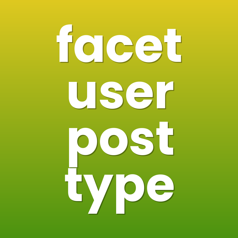 facet user post type