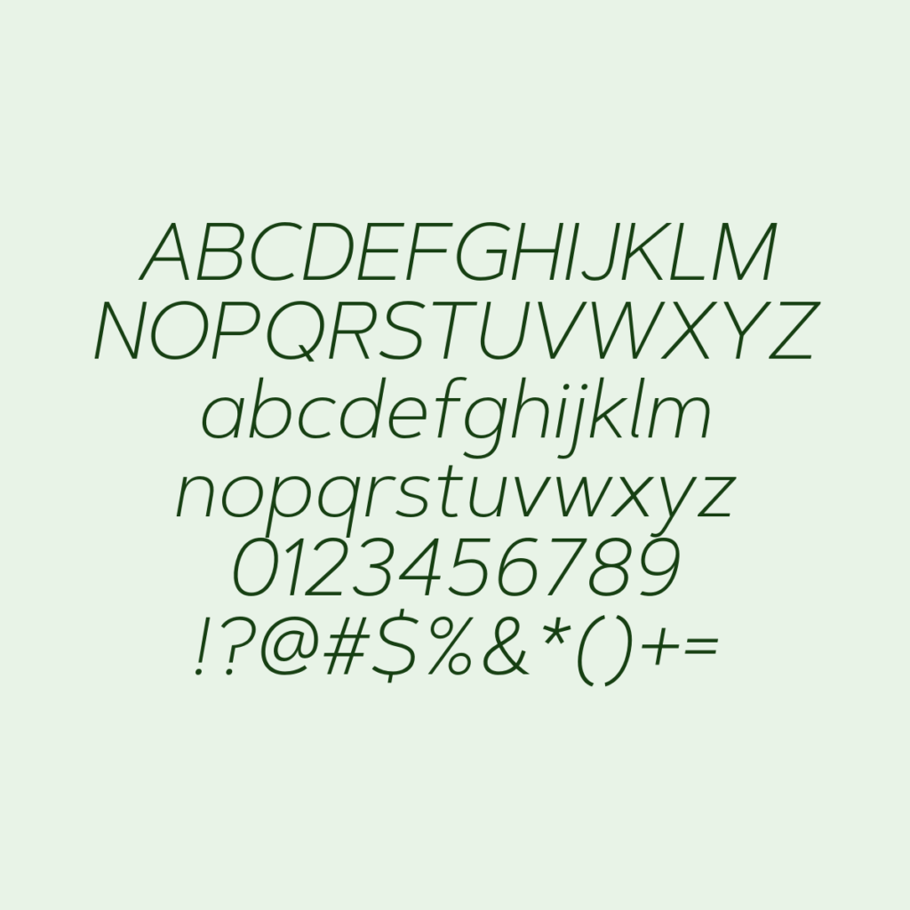 ArtegraSans ExtraLightItalic