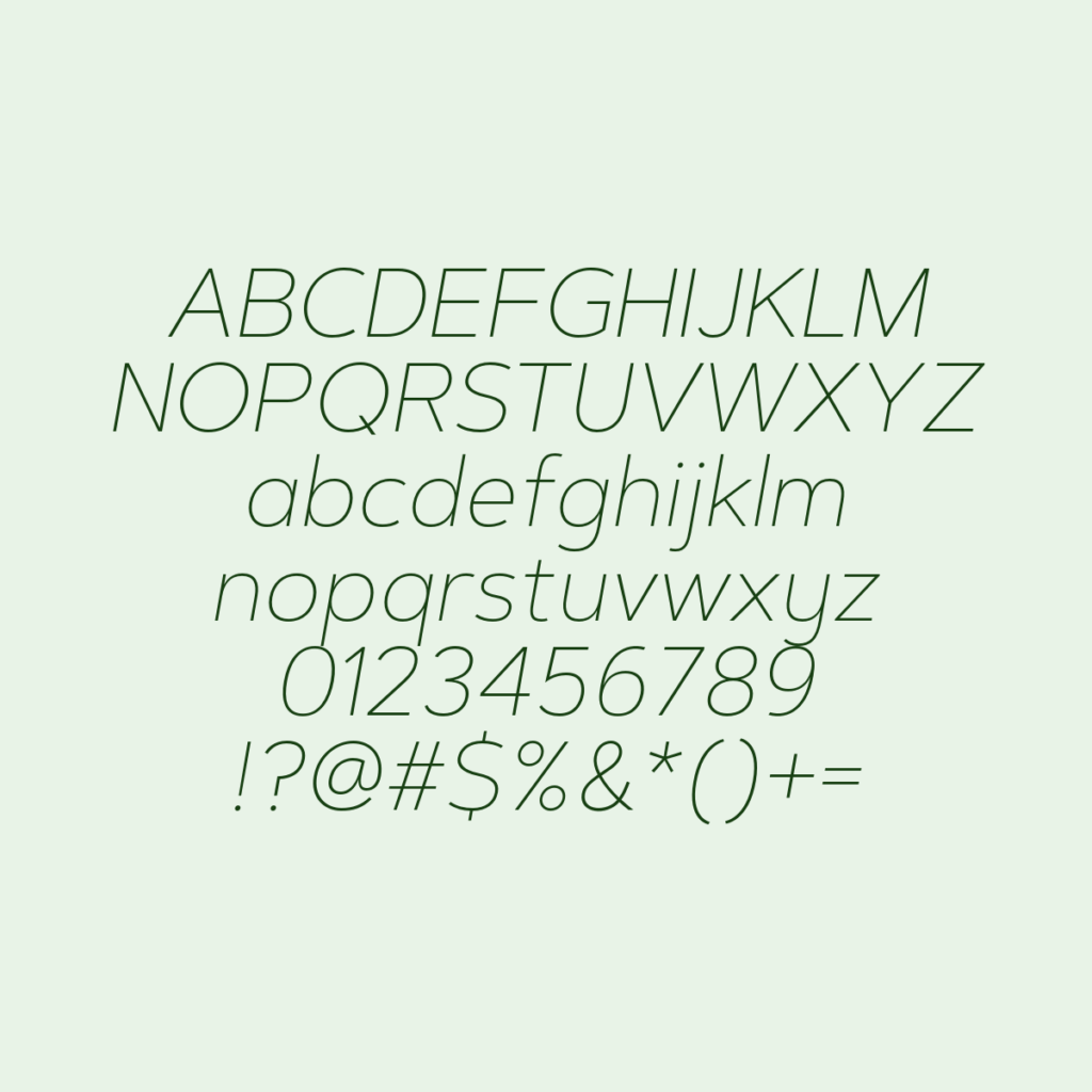 ArtegraSansAlt ThinItalic