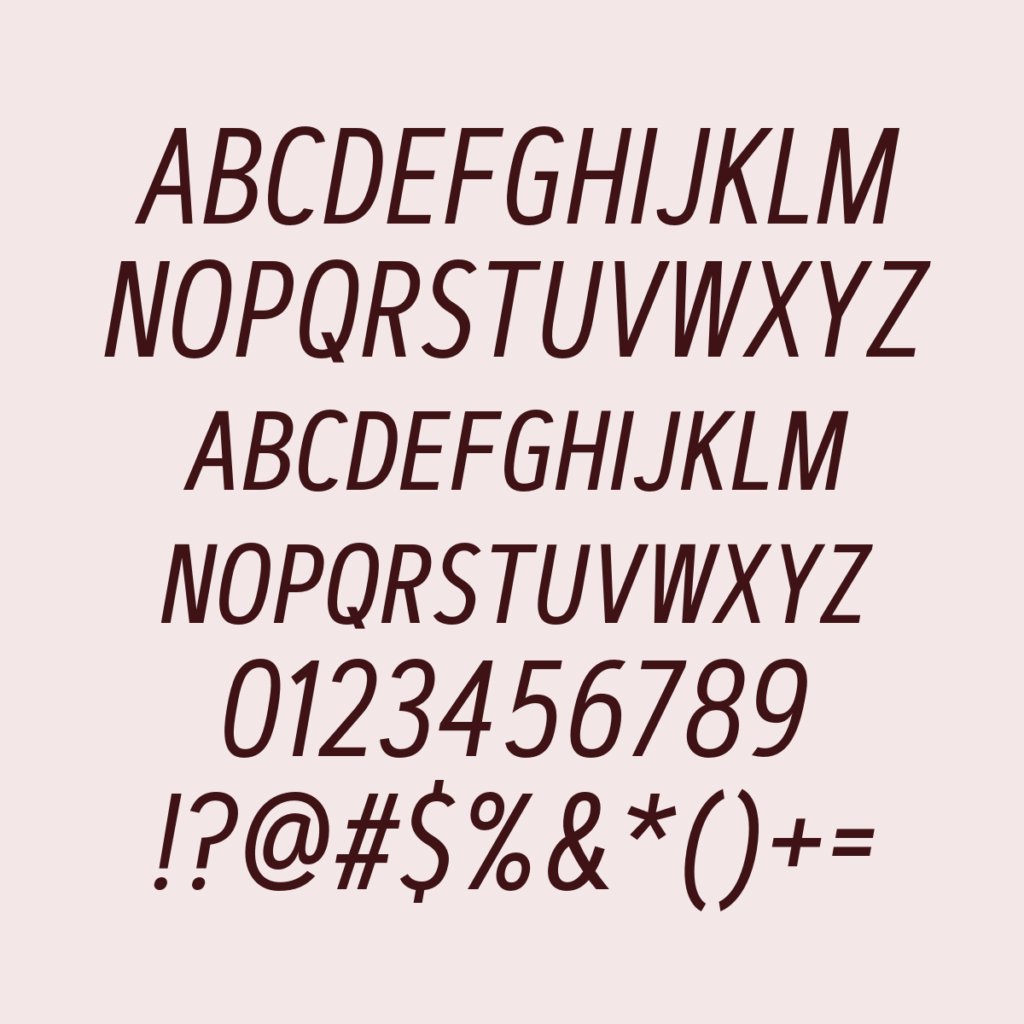 ArtegraSansCondensedSC Italic