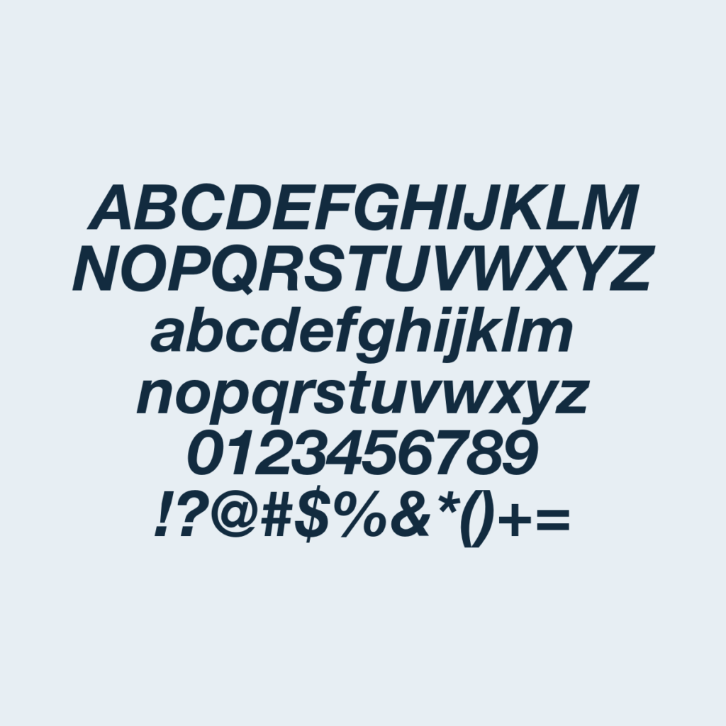 HelveticaNeueLTPro BdIt