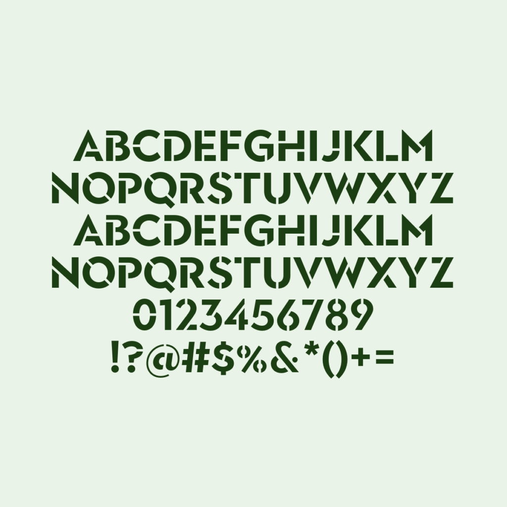 Jason Vandenberg Town 40 Stencil Bold