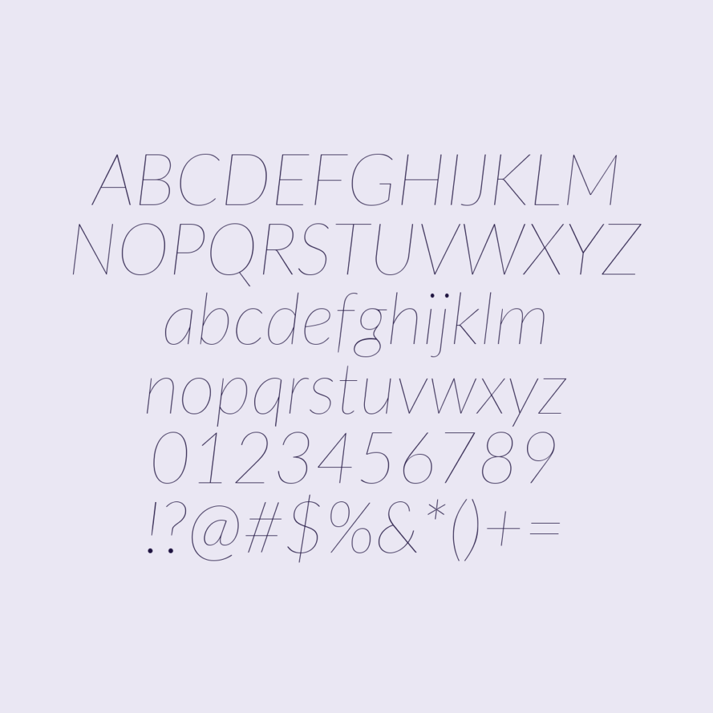 Lato HairlineItalic