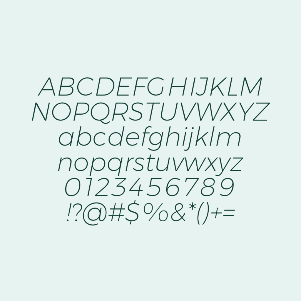 Montserrat ExtraLightItalic