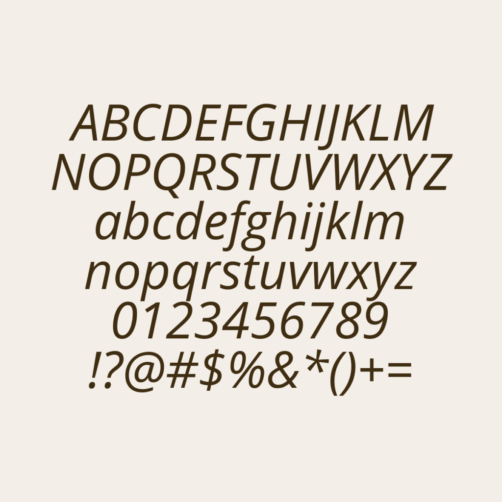 OpenSans Italic