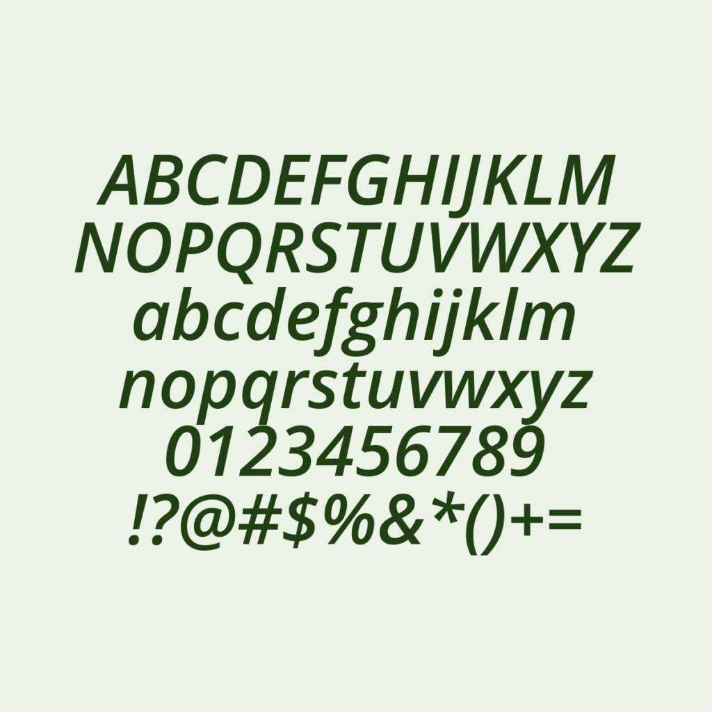 OpenSans SemiboldItalic