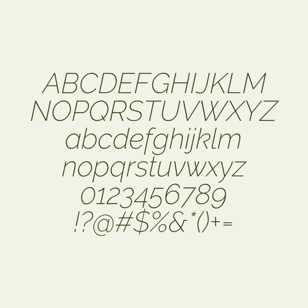 Raleway ExtraLightItalic