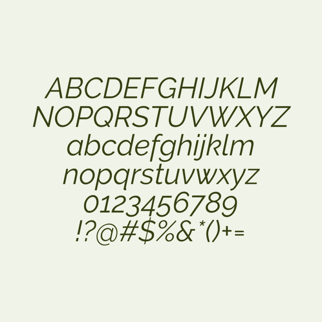 Raleway Italic