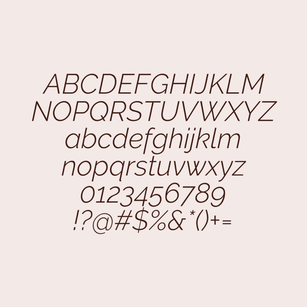 Raleway LightItalic