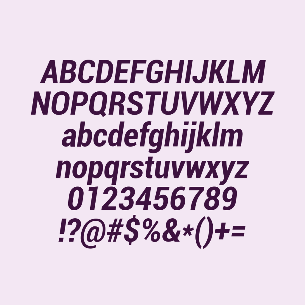 Roboto BoldCondensedItalic