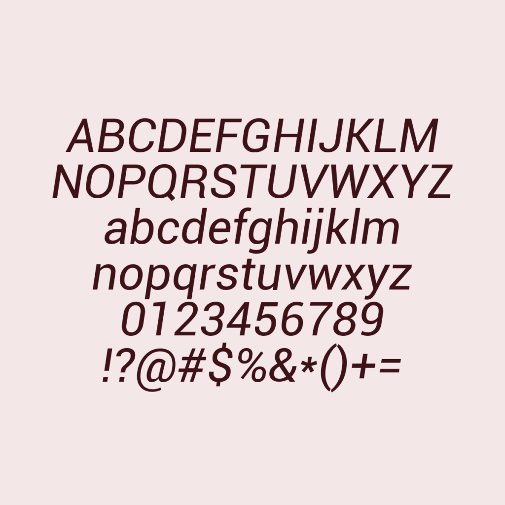 Roboto Italic 0