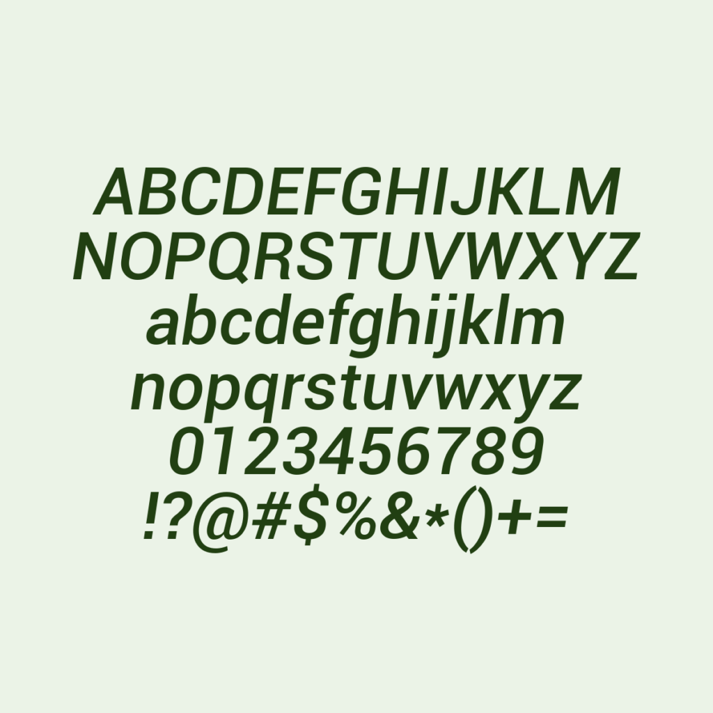 Roboto MediumItalic 0