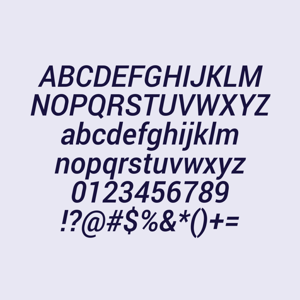 Roboto MediumItalic