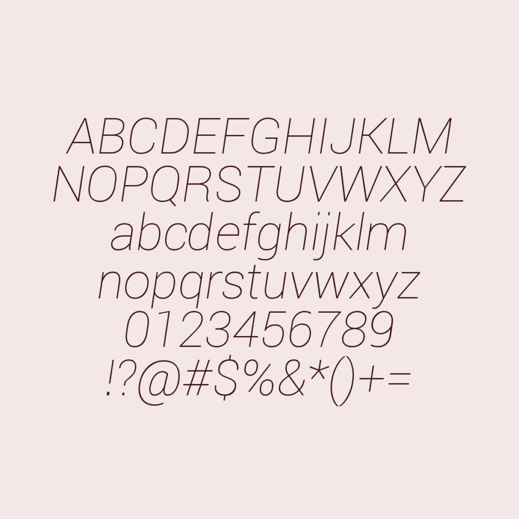 Roboto ThinItalic