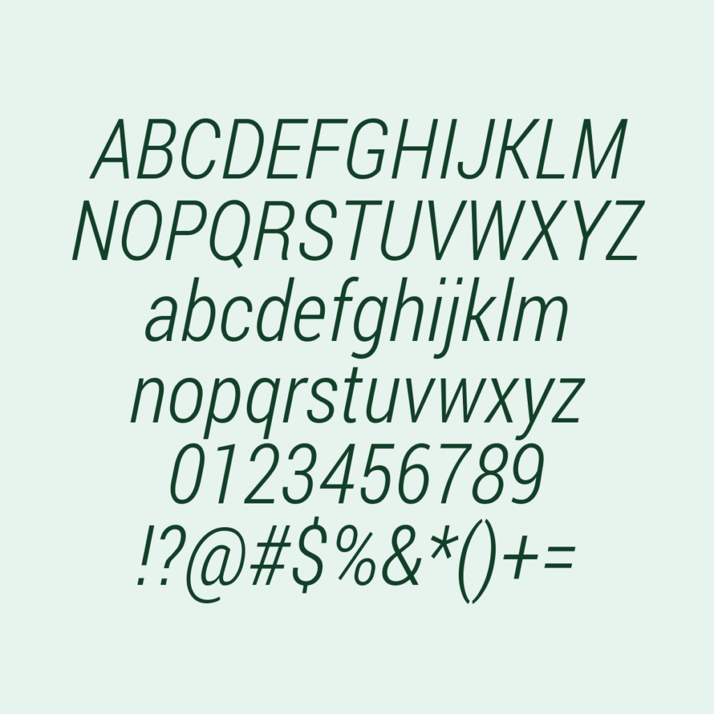 RobotoCondensed LightItalic