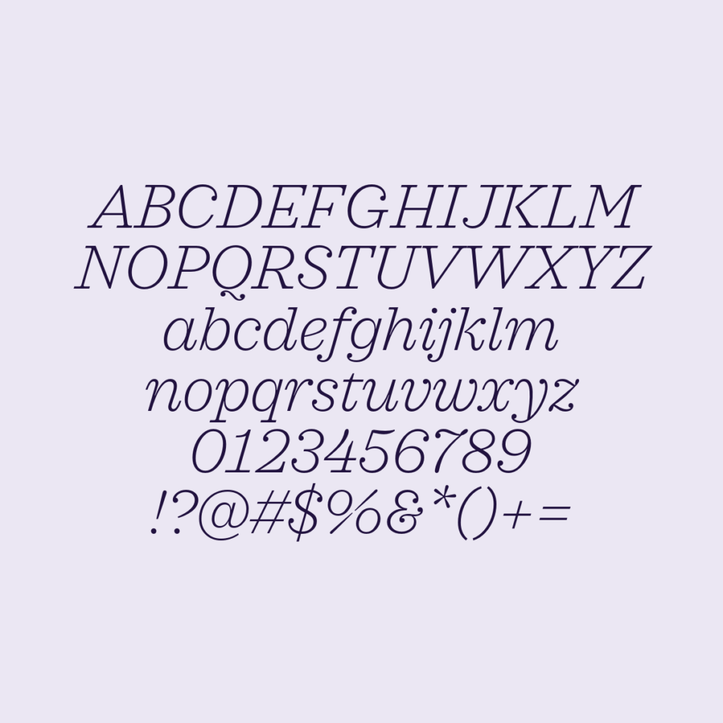 Sagona ExtraLightItalic