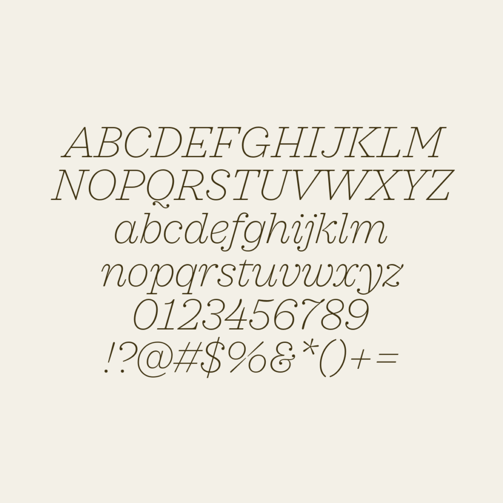 Sagona ThinItalic