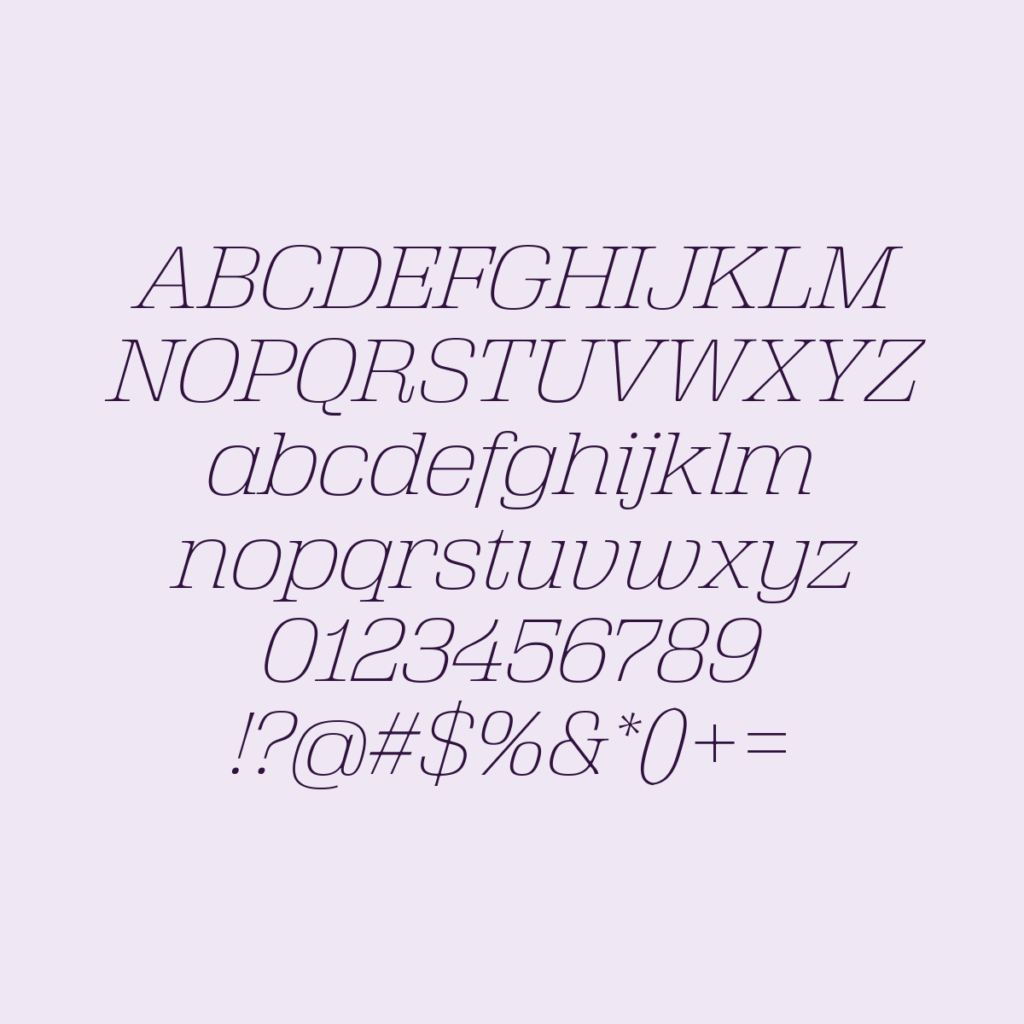 VeloSerifDisplay ThinItalic