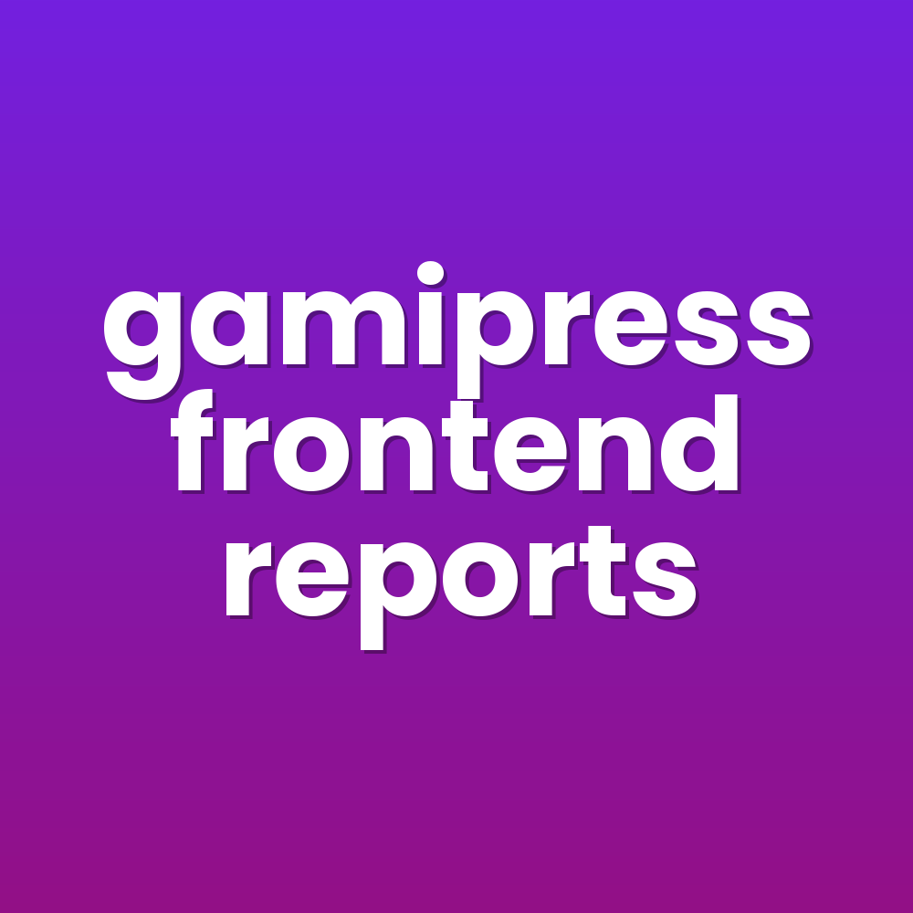 gamipress frontend reports