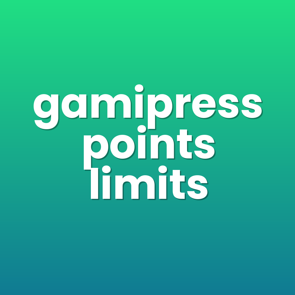 gamipress points limits
