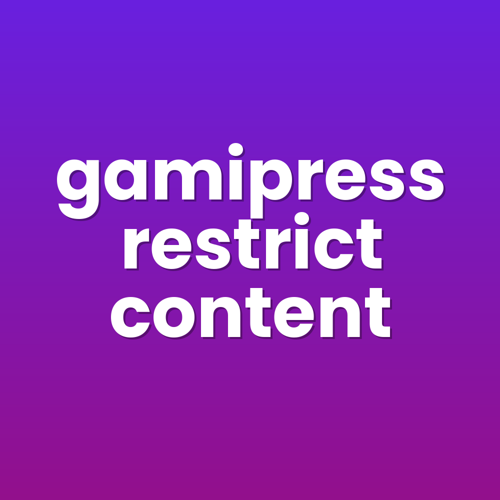 gamipress restrict content