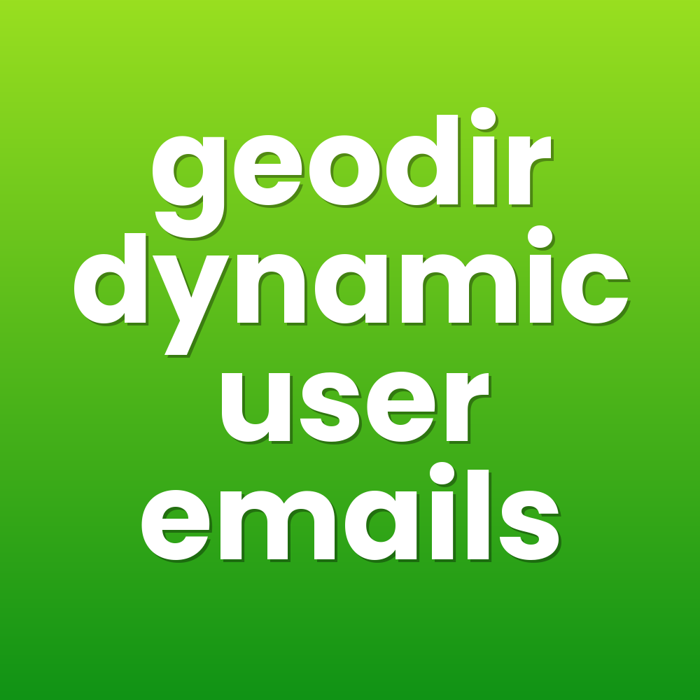 geodir dynamic user emails
